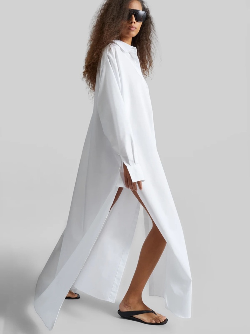 Frankie Shop Avery Button Down Shirt Dress